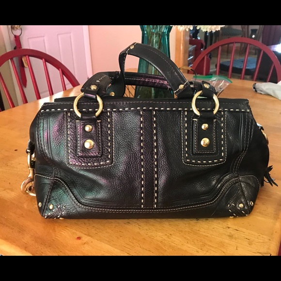 Coach Handbags - Coach satchel black handbag with protection bag